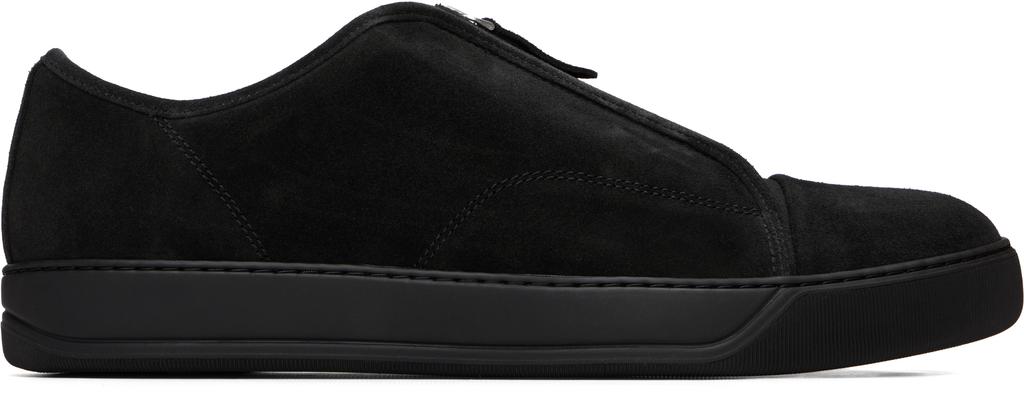 Zapatillas negras DBB1 de ante con cremallera. image 2