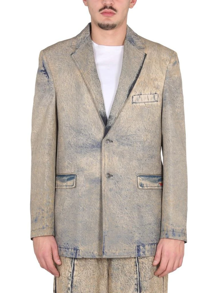 商品Diesel|Diesel Bleached Effect Single-Breasted Jacket,价格¥2032,第1张图片