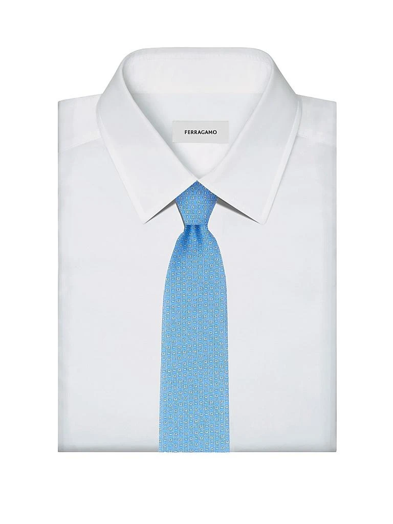 商品Salvatore Ferragamo|Viva Silk Gancini Tie,价格¥1771,第2张图片详细描述