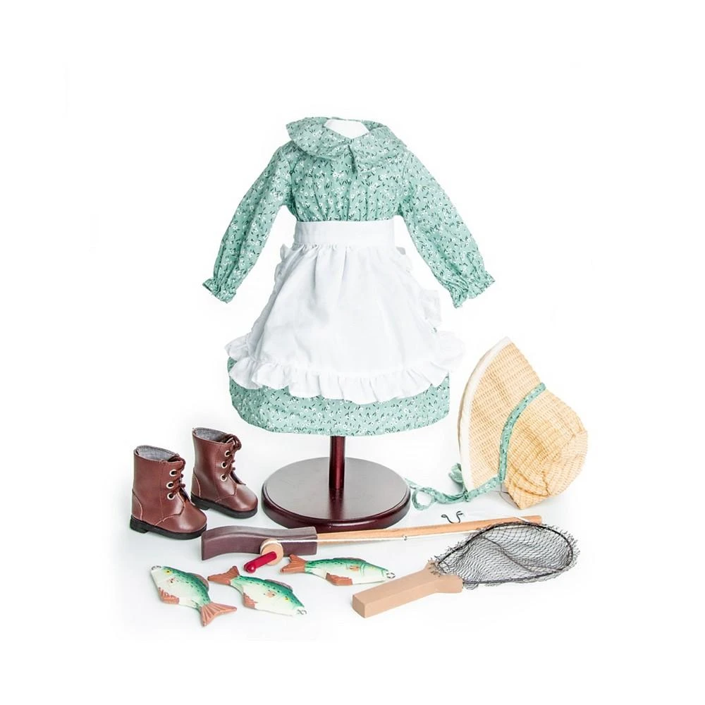 商品The Queen's Treasures|18" Doll Clothes and Accessories, Little House Prairie Dress and Fishing Set, Compatible with American Girl Dolls,价格¥299,第1张图片