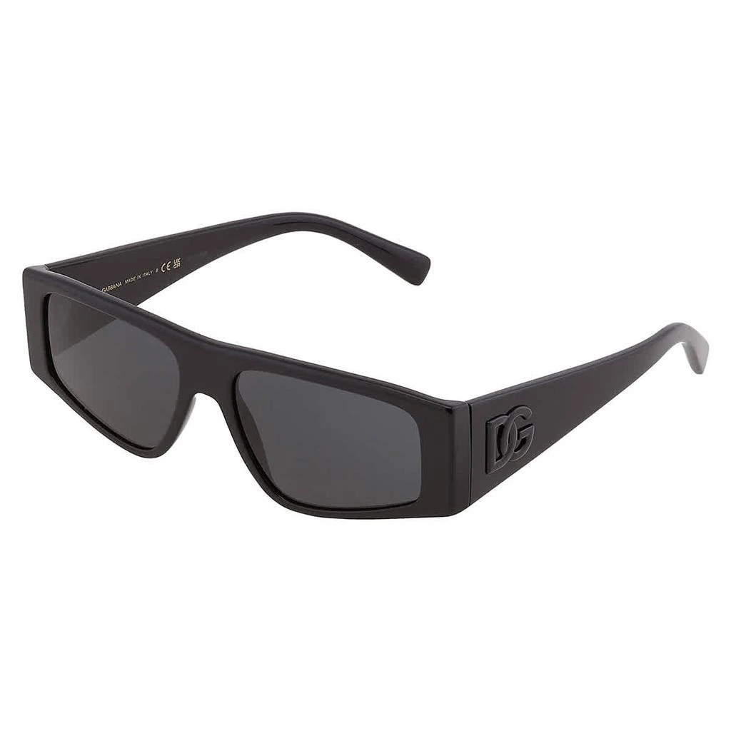 商品Dolce & Gabbana|Dark Grey Rectangular Men's Sunglasses DG4453 501/87 55,价格¥786,第2张图片详细描述
