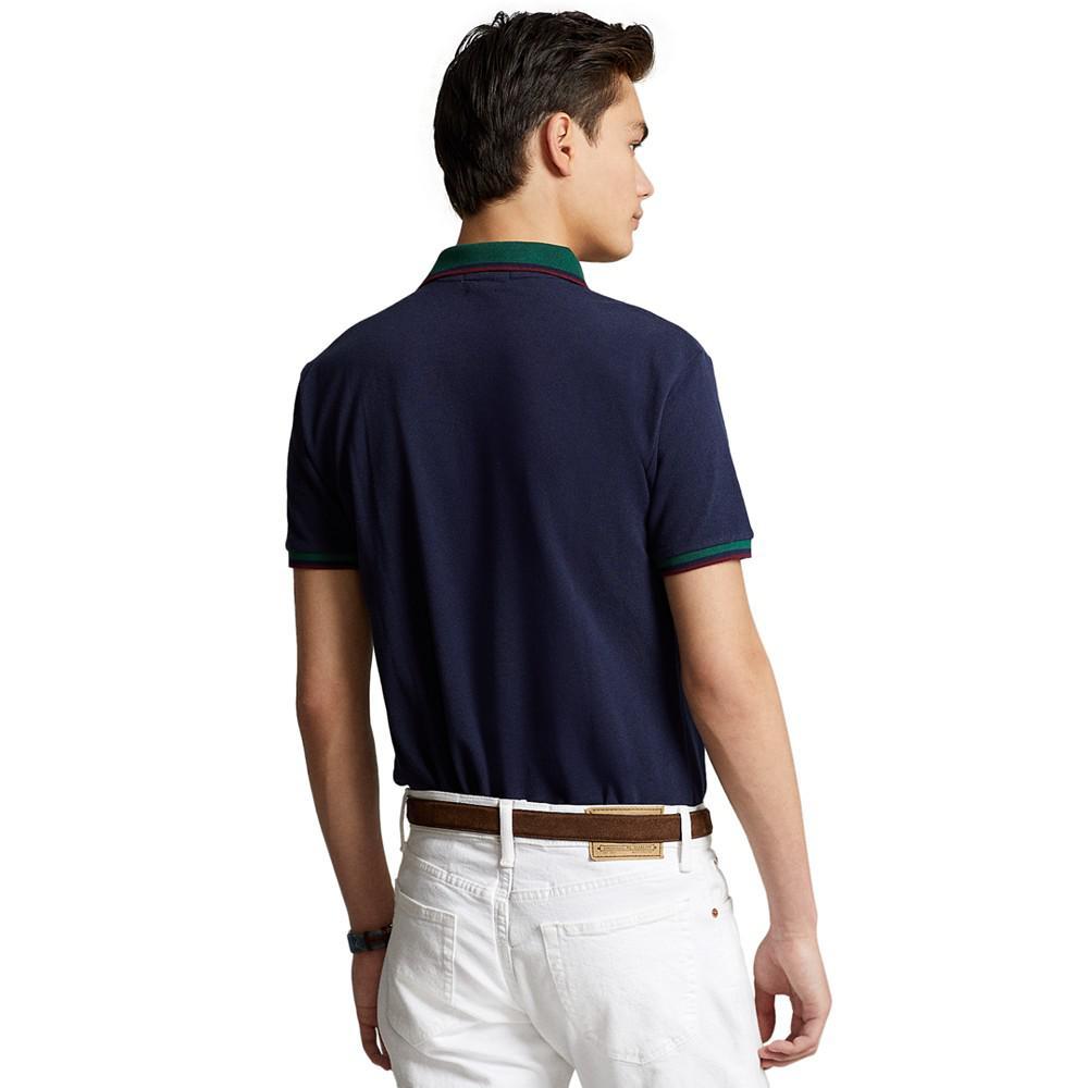 商品Ralph Lauren|Men's Custom Slim Fit Big Pony Mesh Polo Shirt,价格¥489,第4张图片详细描述