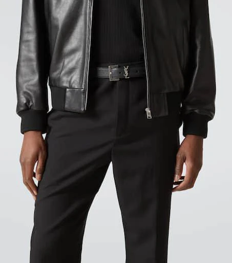 商品Yves Saint Laurent|Slim grained leather belt,价格¥4896,第2张图片详细描述