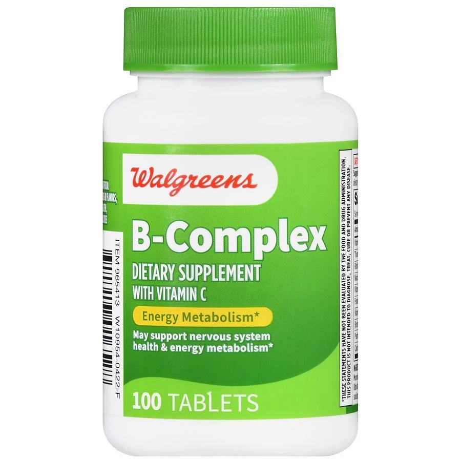 商品Walgreens|B-Complex with Vitamin C Tablets (100 days),价格¥85,第2张图片详细描述