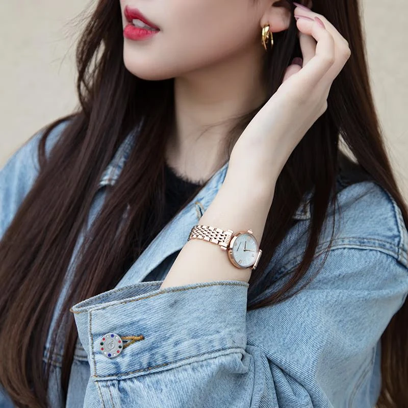 满天星个性时尚欧美表玫瑰金色钢带石英女士腕表AR11316 商品