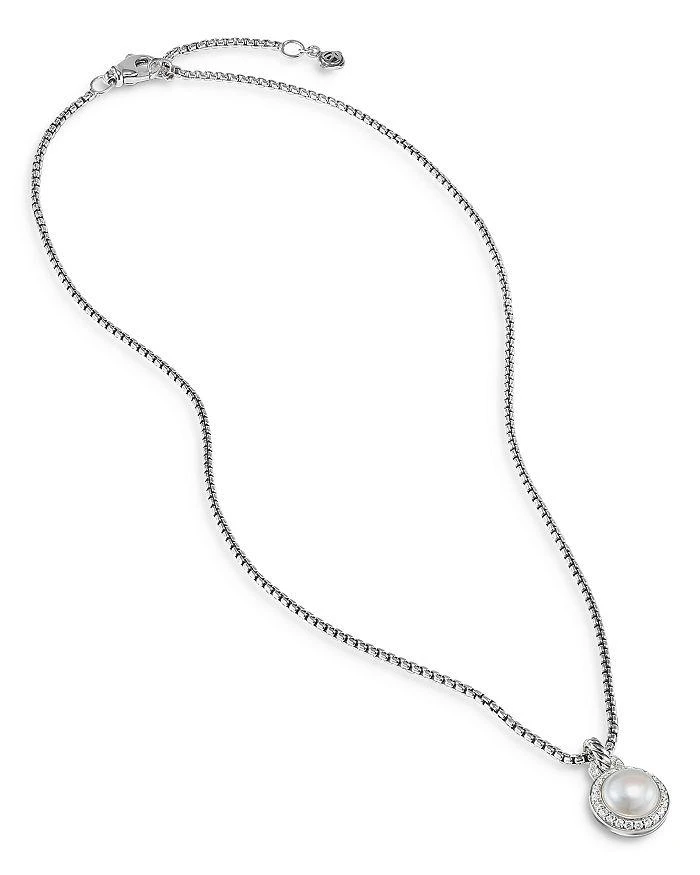 商品David Yurman|Sterling Silver Albion Pendant Necklace with Daimonds & Cultured Freshwater Pearl, 17",价格¥5970,第4张图片详细描述