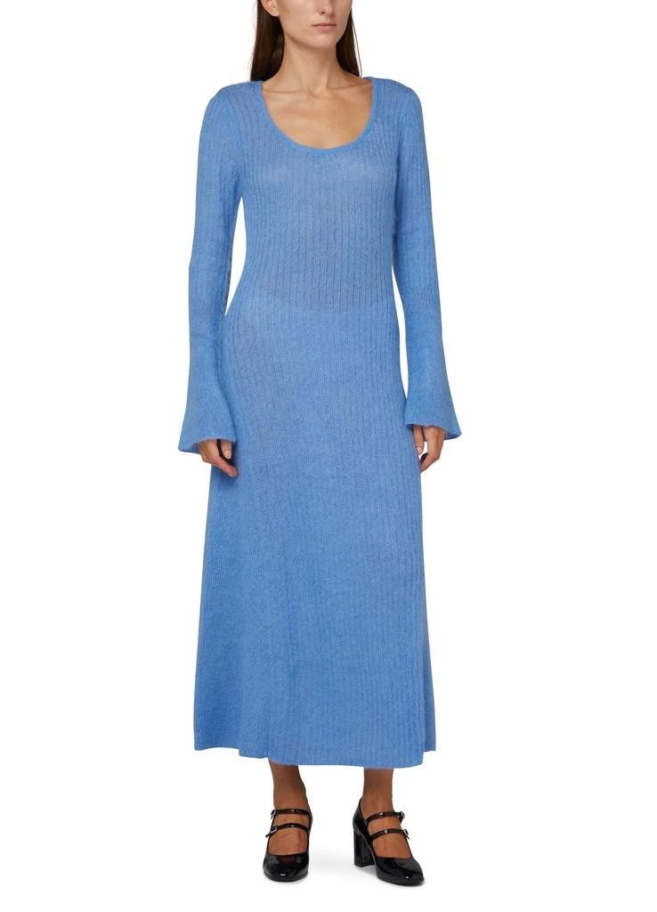 商品Ganni|拉绒马海毛罗纹超长连衣裙,价格¥1487,第2张图片详细描述