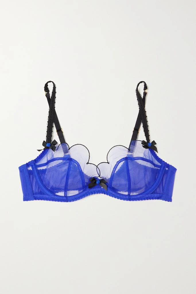商品L'Agent by Agent Provocateur|Lorna 蝴蝶结缀饰刺绣绢网带钢圈软杯文胸  - 32C,价格¥391,第1张图片