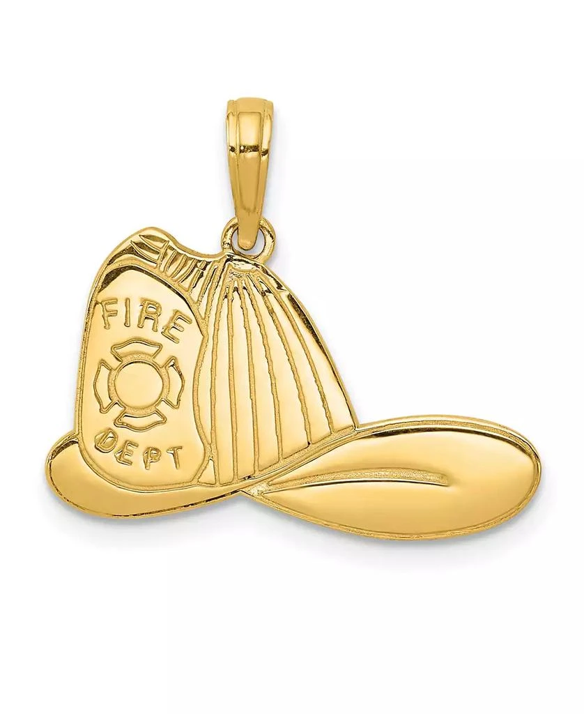 商品Macy's|Firefighter Hat Pendant in 14k Yellow Gold,价格¥1795,第1张图片