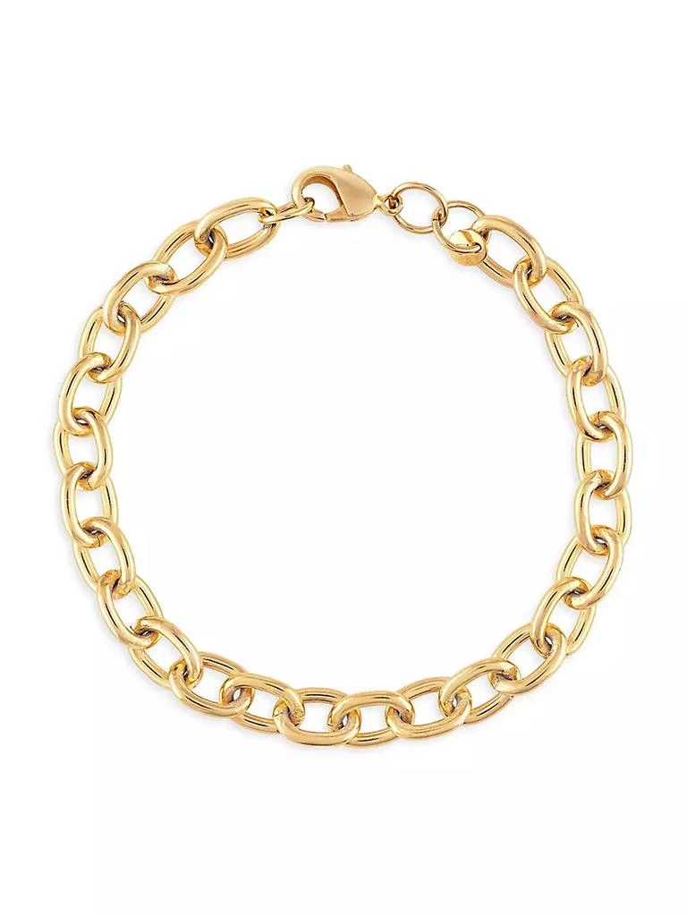 商品Alexa Leigh|Paloma 18K Gold-Filled Oval Link Bracelet,价格¥444,第1张图片