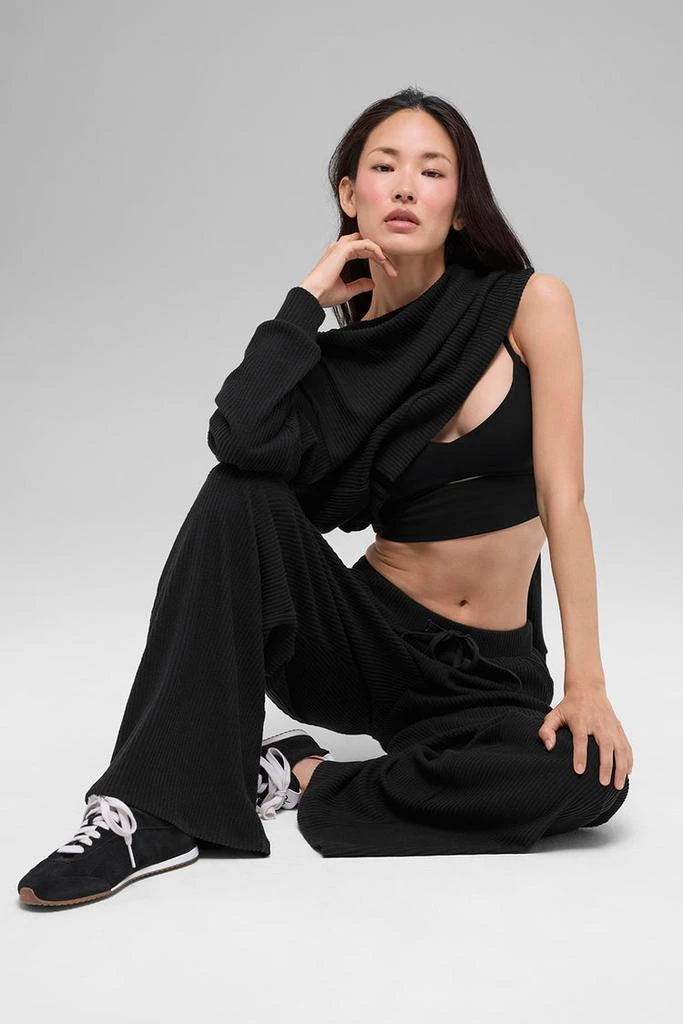 商品Alo|Muse Wide Leg Pant - Navy,价格¥898,第4张图片详细描述