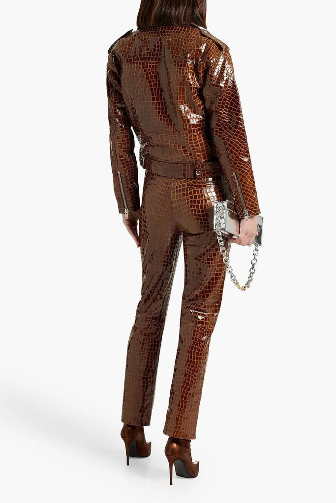 商品Muubaa|Glossed croc-effect leather jacket,价格¥1273,第3张图片详细描述