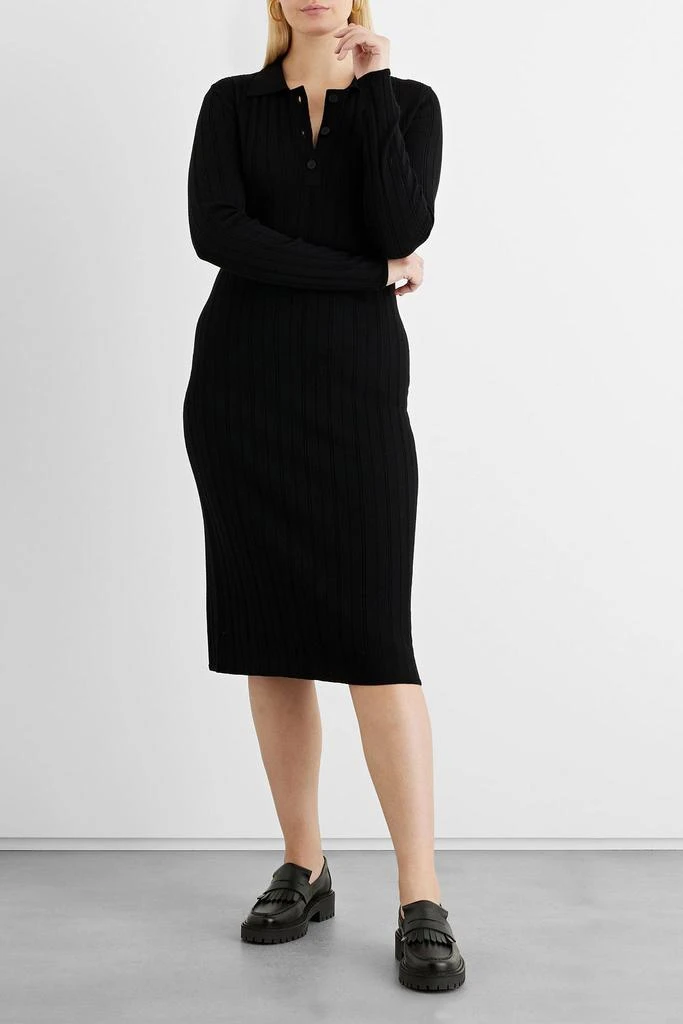 商品IRIS & INK|Rae ribbed merino wool dress,价格¥668,第4张图片详细描述