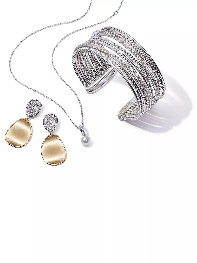商品Mikimoto|18K White Gold, 6MM White Cultured Akoya Pearl & Diamond Pendant Necklace,价格¥9745,第3张图片详细描述