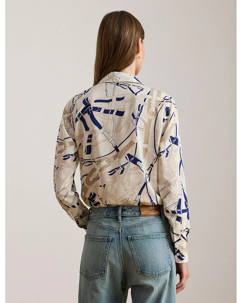 Relaxed Fit Belting Print Crepe Shirt 商品