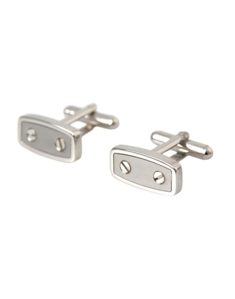 商品Dolce & Gabbana|Dolce & Gabbana Silver Plated Metal Brass Pin Men Cufflinks,价格¥1370,第2张图片详细描述