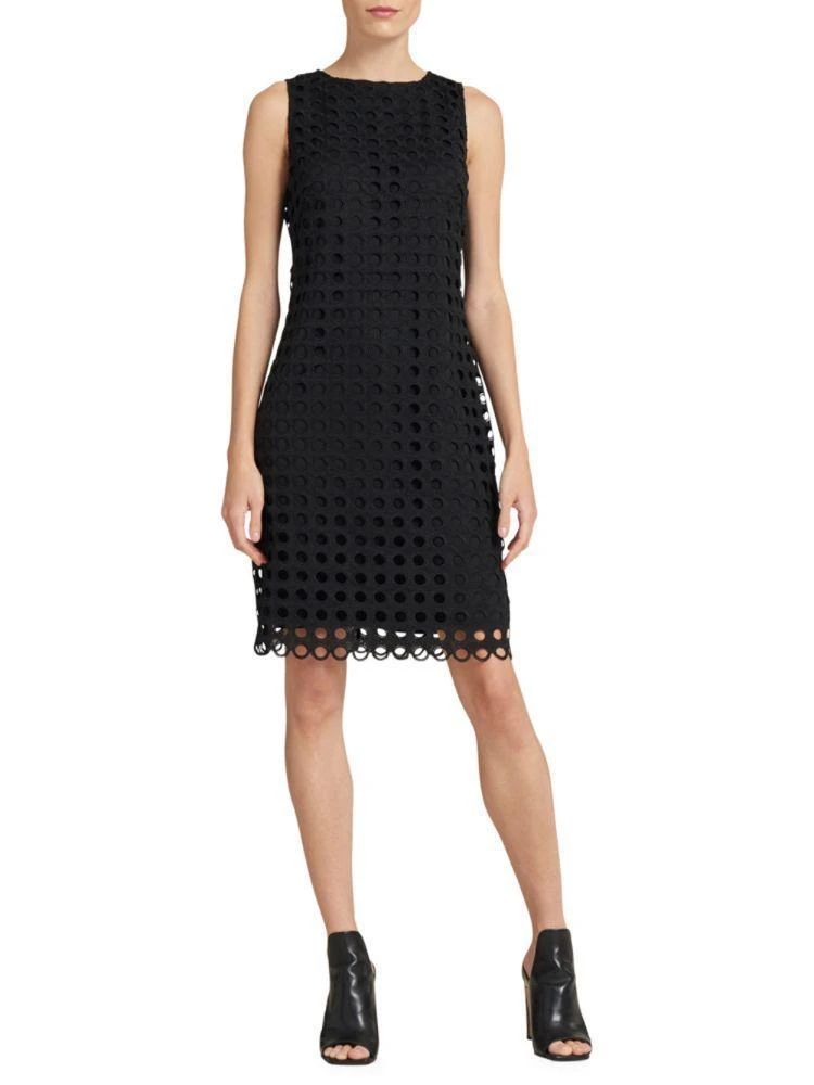 商品Donna Karan|Geometric-Lace Sheath Dress,价格¥317,第1张图片