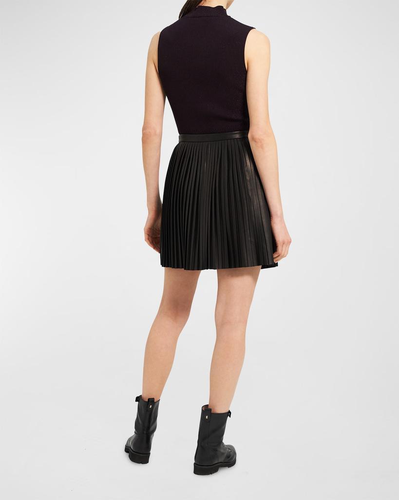 商品Theory|Pleated Leather Mini Skirt,价格¥3423,第7张图片详细描述