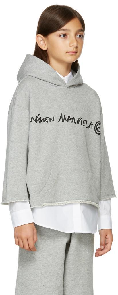 商品MAISON MARGIELA|Kids Grey Cropped Signature Hoodie,价格¥1338,第5张图片详细描述