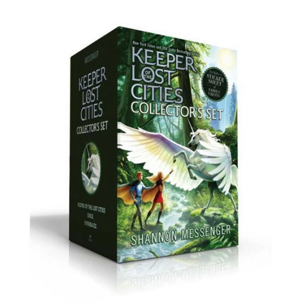 商品Barnes & Noble|Keeper of the Lost Cities Collector's Set (Includes a sticker sheet of family crests): Keeper of the Lost Cities, Exile, Everblaze by Shannon Messenger,价格¥209,第1张图片