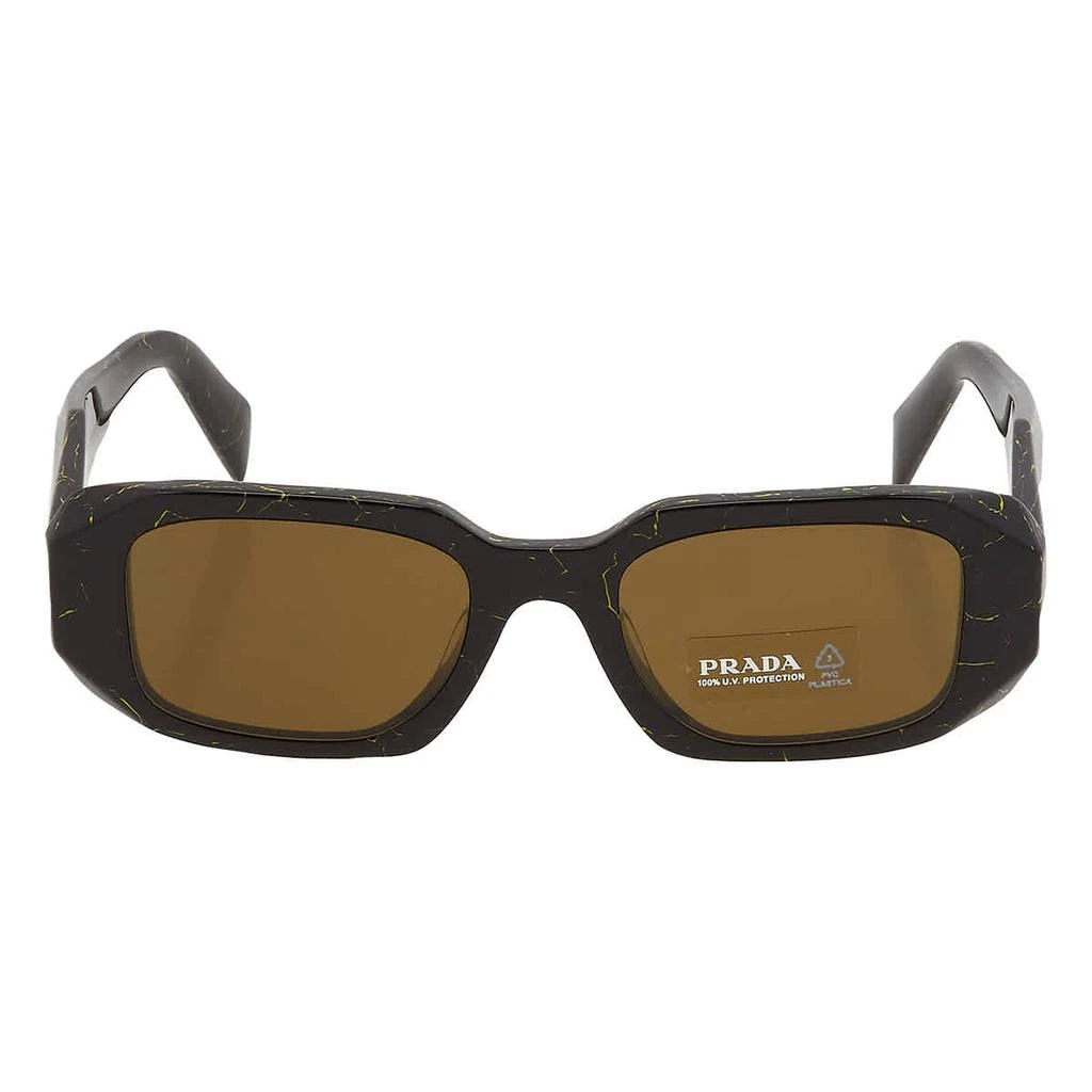 商品Prada|Dark Brown Rectangular Ladies Sunglasses PR 17WSF 19D01T 51,价格¥1127,第1张图片