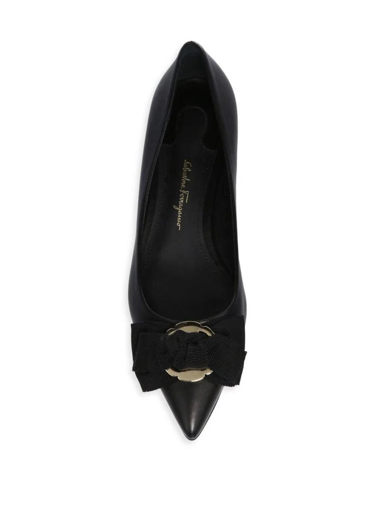 商品Salvatore Ferragamo|Salvatore Ferragamo - Bow Leather Flats,价格¥2658,第4张图片详细描述
