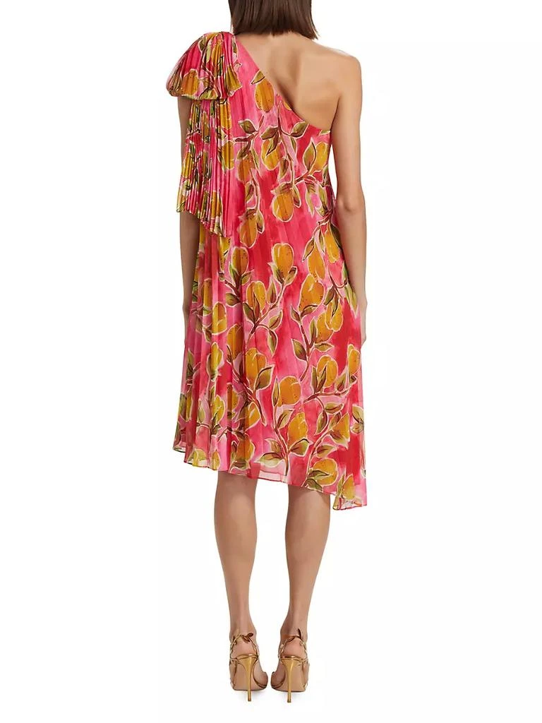 商品Badgley Mischka|One-Shoulder Printed Georgette Cocktail Dress,价格¥5214,第5张图片详细描述