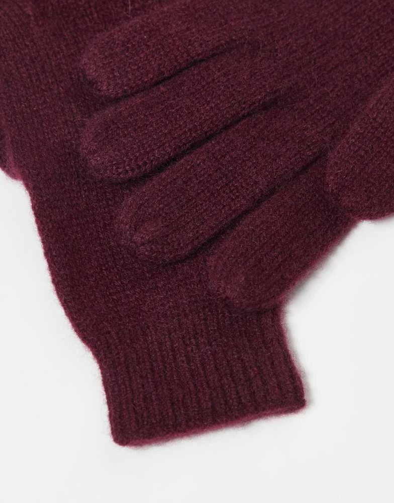 商品Mango|Mango capsule gloves in cherry red,价格¥307,第3张图片详细描述