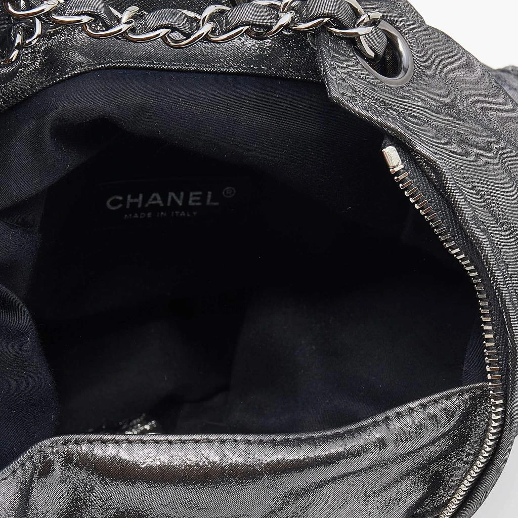 Chanel Metallic Dark Silver Quilted Leather Large Backpack is Back Backpack 商品