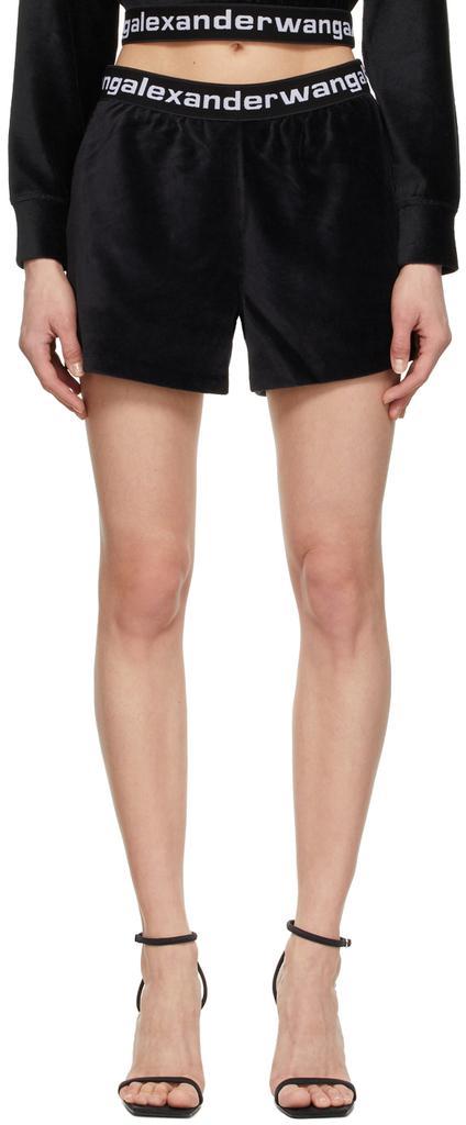 商品Alexander Wang|Black Logo Elastic Shorts,价格¥1533,第1张图片