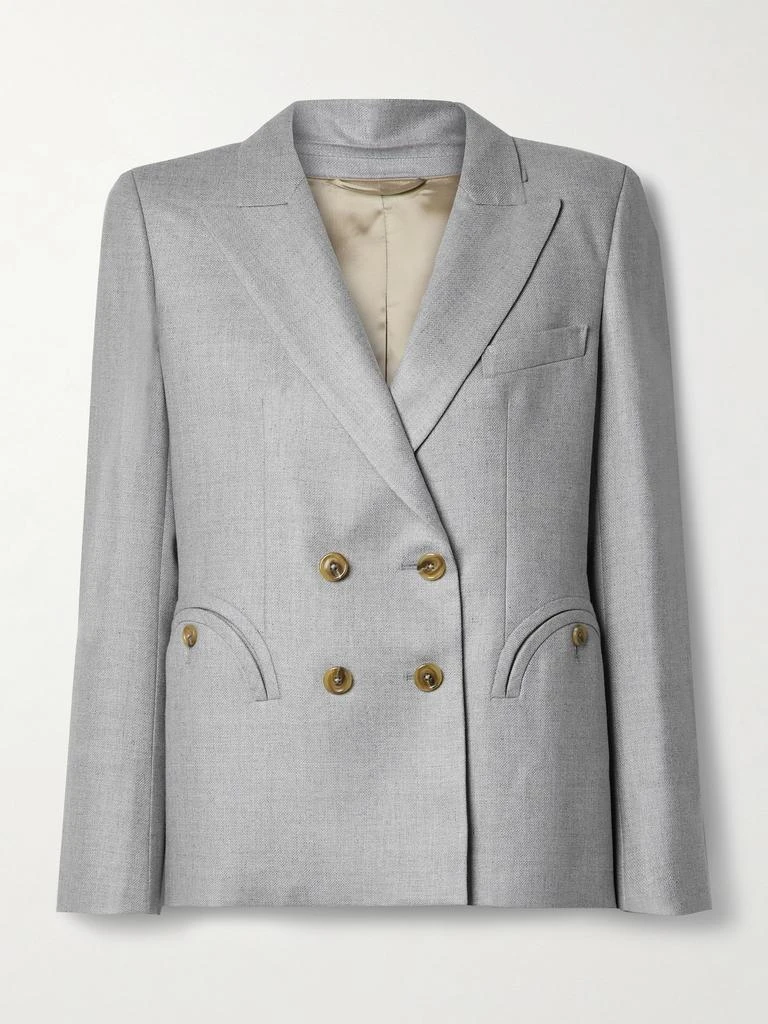 商品BLAZÉ MILANO|Alithia Charmer 双排扣真丝羊毛混纺西装外套,价格¥11789,第1张图片