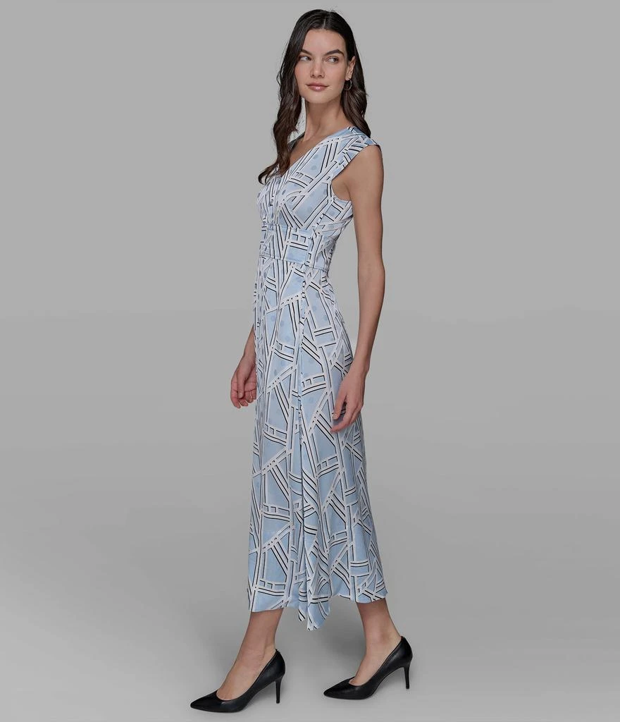 商品Karl Lagerfeld Paris|KL PRINT SILKY MAXI DRESS,价格¥897,第3张图片详细描述