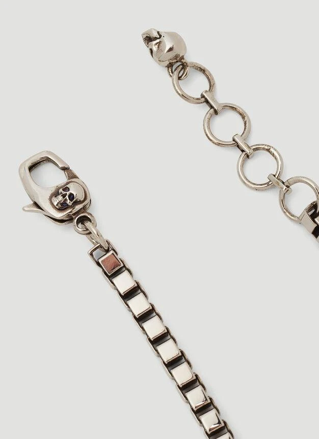 商品Alexander McQueen|Graffiti Logo Bracelet in Silver,价格¥1612,第5张图片详细描述