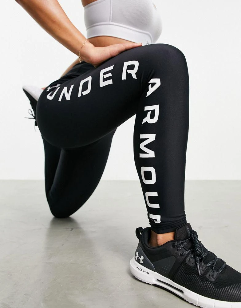 商品Under Armour|Under Armour Training Heat Gear base layer branded leg leggings in black,价格¥216,第3张图片详细描述