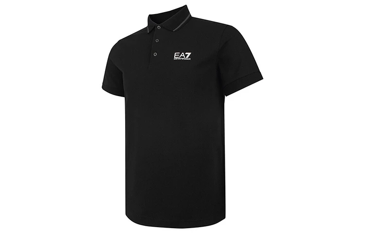 商品[国内直发] Emporio Armani|阿玛尼 EA7 字母时尚短袖Polo衫 男款 黑色,价格¥483,第6张图片详细描述