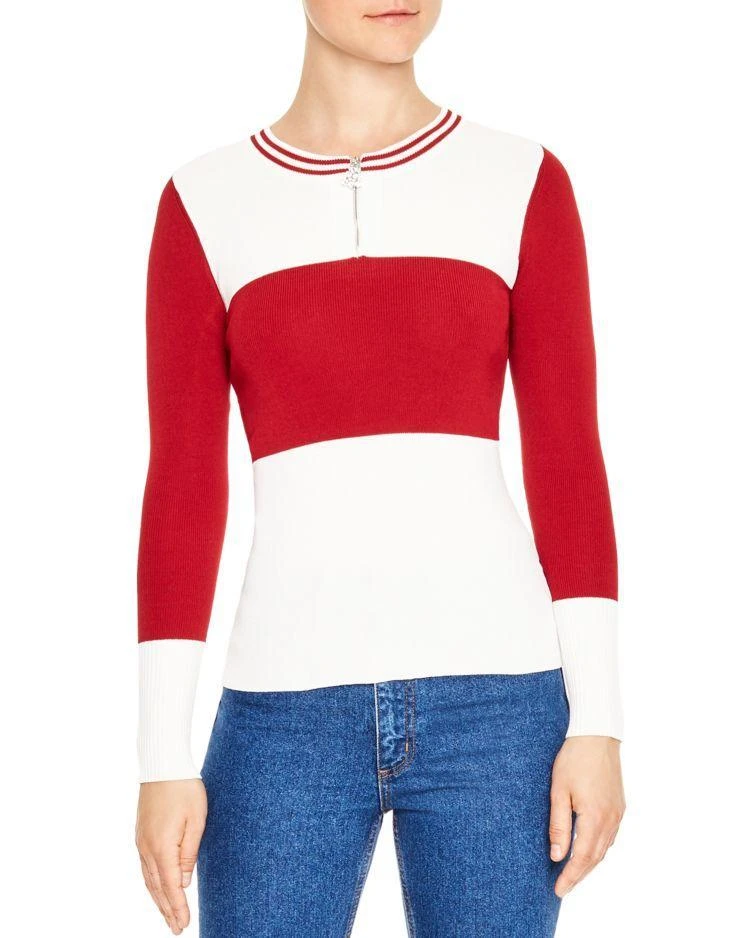 商品Sandro|Fiona Color-Block Sweater,价格¥926,第1张图片