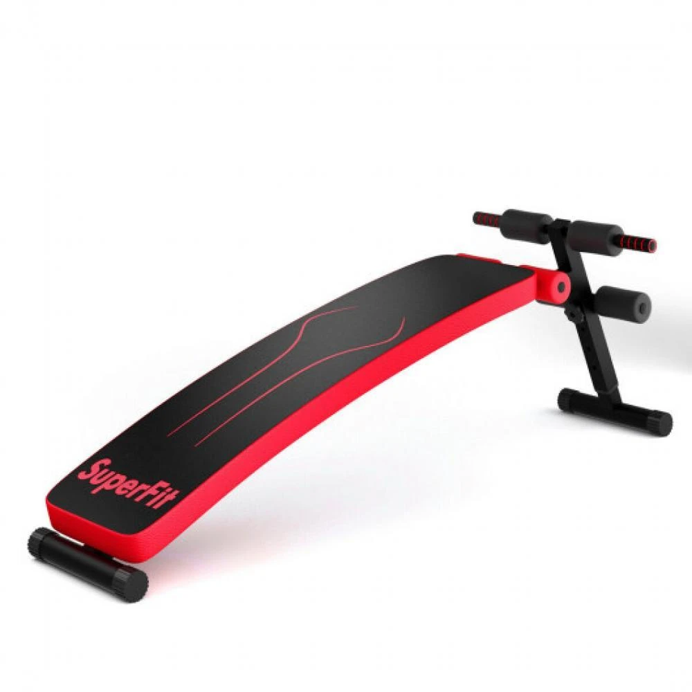 商品Hivvago|Folding Weight Bench Adjustable Sit-up Board Workout Slant Bench-Red,价格¥638,第4张图片详细描述