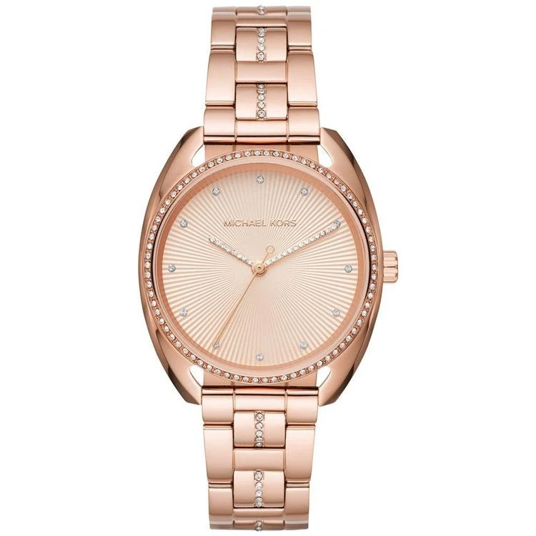 商品Michael Kors|Women's Libby Rose Gold-Tone Stainless Steel Bracelet Watch 38mm MK3677,价格¥1542,第1张图片