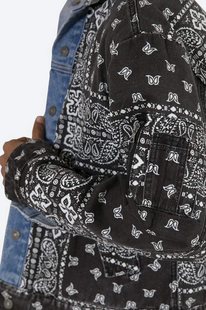 Reversible Paisley Trucker Jacket - Blue/Black 商品