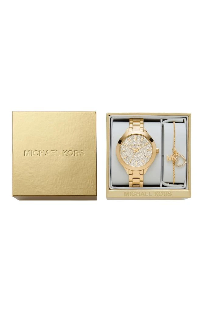 商品Michael Kors|Women's Slim Runway 2-Piece Watch & Bracelet Gift Set, 38mm,价格¥1072,第4张图片详细描述