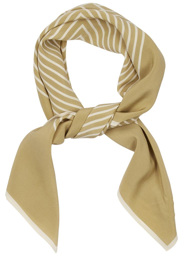 Sand striped silk scarf商品第1张图片规格展示