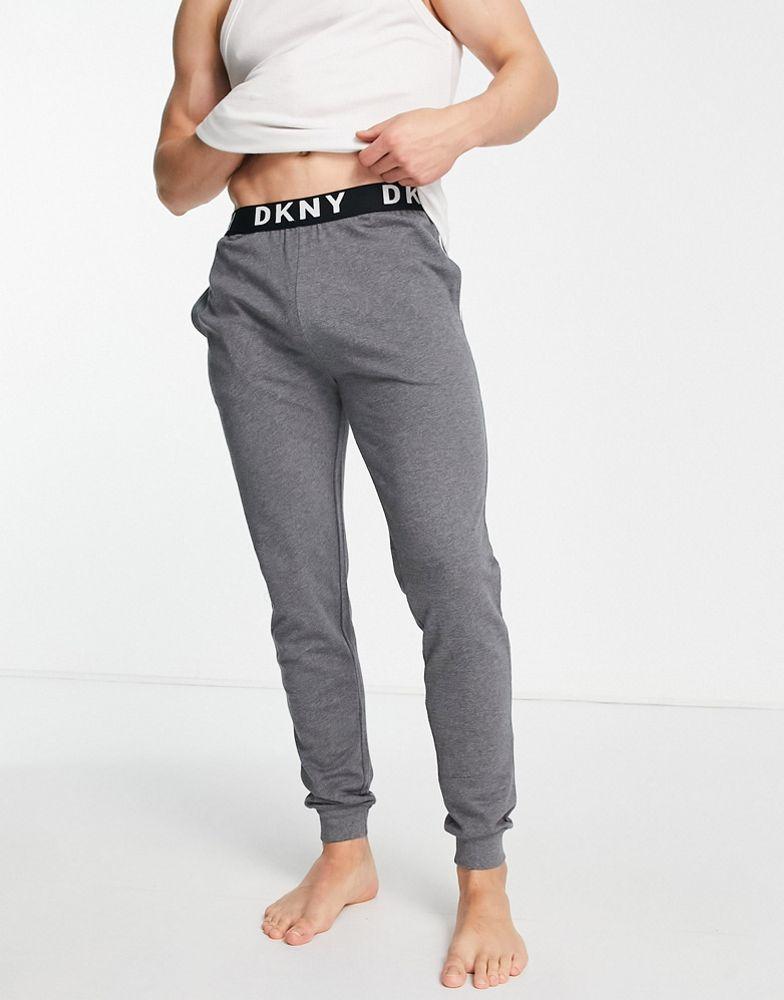 DKNY Eagles lounge pant with logo waistband in charcoal商品第1张图片规格展示