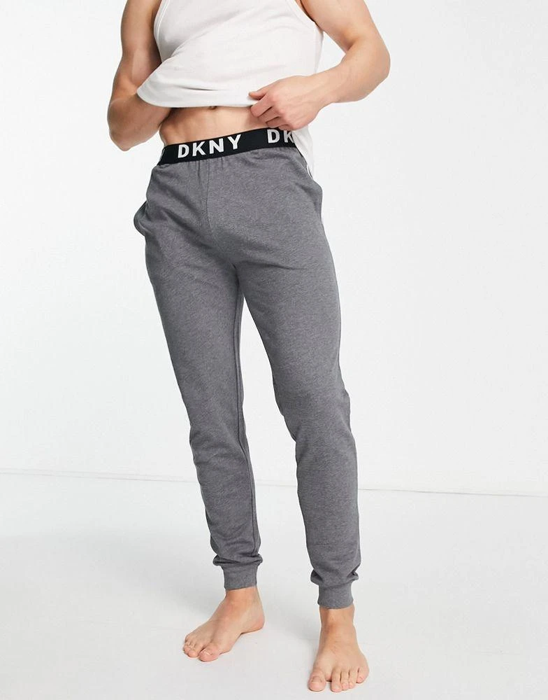 商品DKNY|DKNY Eagles lounge pant with logo waistband in charcoal,价格¥118,第1张图片