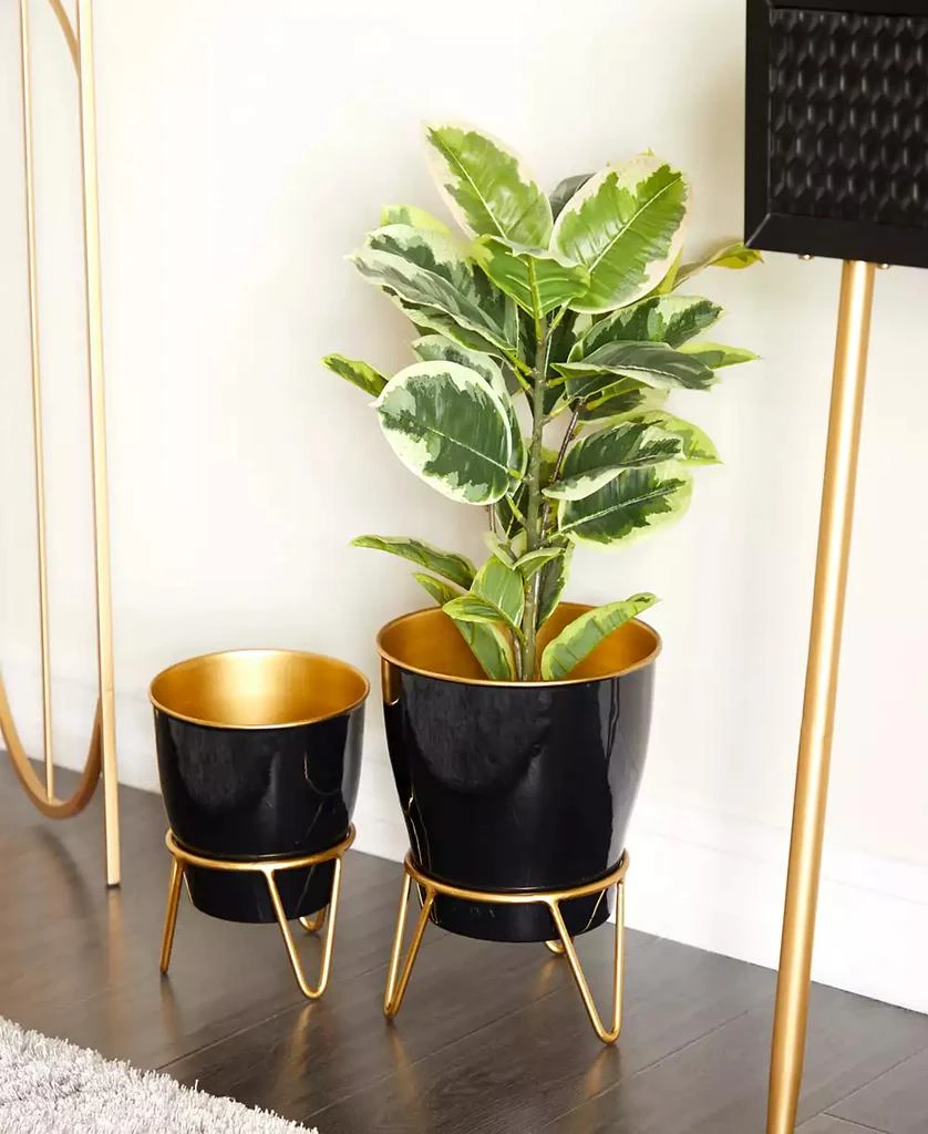 商品Novogratz Collection|Metal Indoor Outdoor Planter with Removable Stand Set of 2,价格¥505,第2张图片详细描述