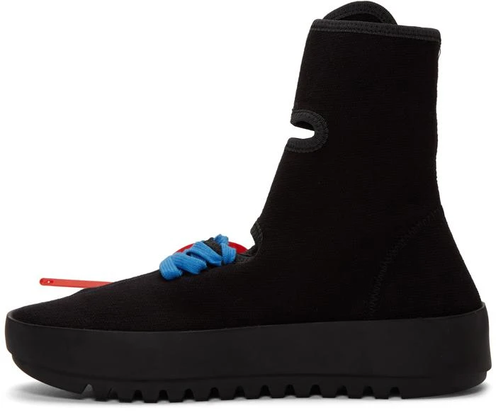 商品Off-White|Black Moto Wrap High-Top Sneakers,价格¥2239,第3张图片详细描述