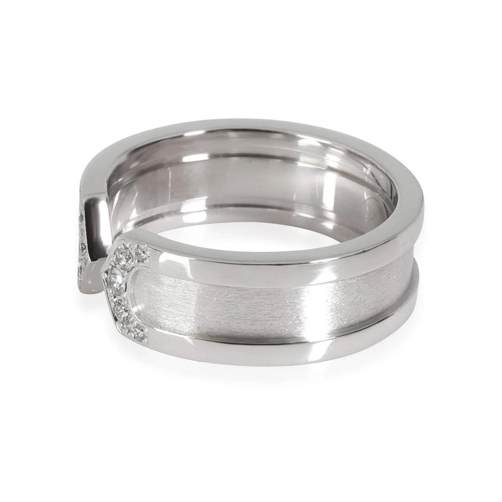 商品[二手商品] Cartier|Cartier 18k White Gold 0.1 CTW Diamond Double C de Cartier Wedding Band Ring Size EU 51,价格¥15780,第3张图片详细描述
