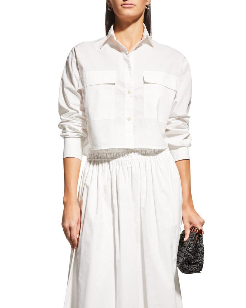 商品Rebecca Taylor|Poplin Long-Sleeve Button-Front Blouse,价格¥568,第1张图片