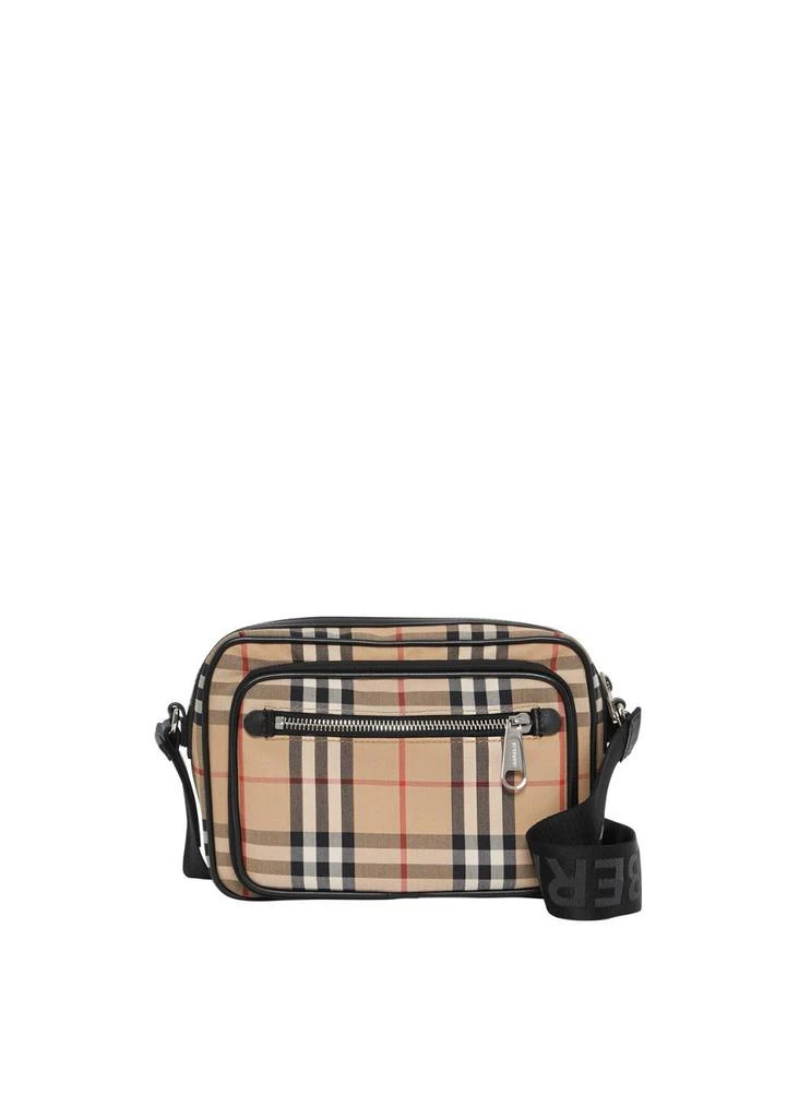 商品Burberry|Vintage check and leather crossbody bag,价格¥8234,第1张图片