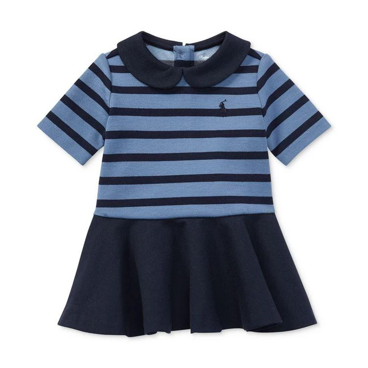 商品Ralph Lauren|Striped Pleated Ponté-Knit Dress, Baby Girls,价格¥133,第1张图片