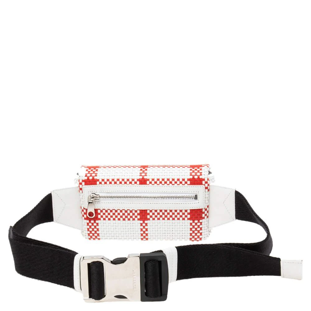 商品Burberry|Burberry White/Red Woven Leather TB Lola Belt Bag,价格¥4927,第5张图片详细描述